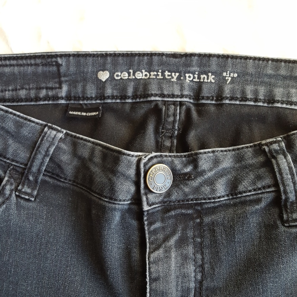 Celebrity Pink Black Stretch Skinny Jeans - Picture 3 of 6
